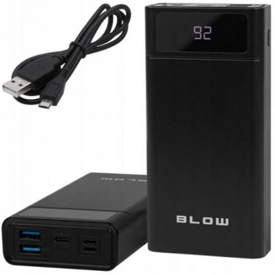 Зовнішній акумулятор (павербанк) BLOW 40000 mAh USB-C 2xUSB Black (PB40AB)