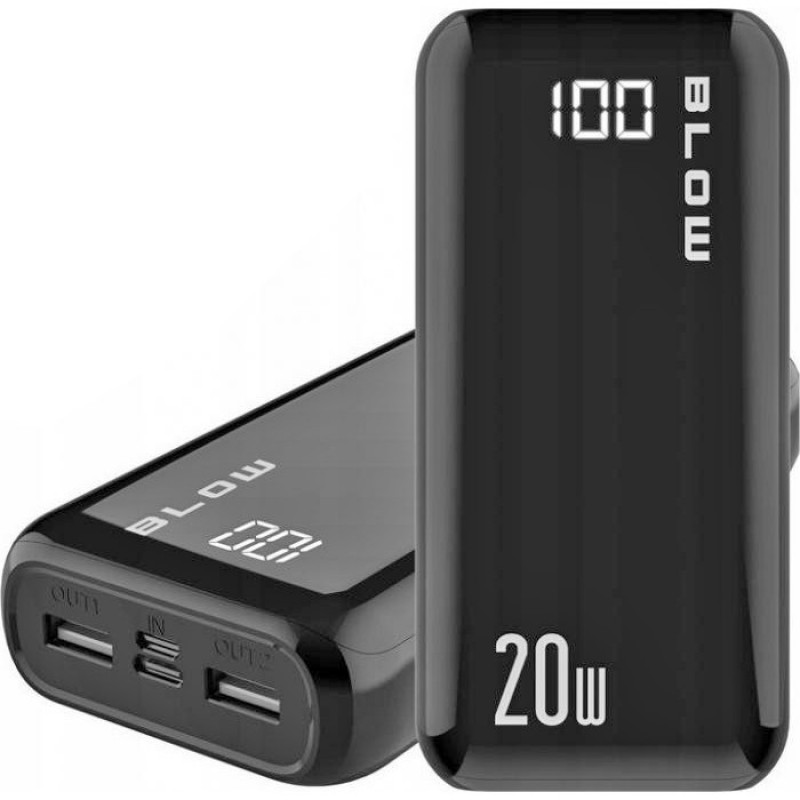 Зовнішній акумулятор (павербанк) BLOW PB30A 30000 mAh 20W Black