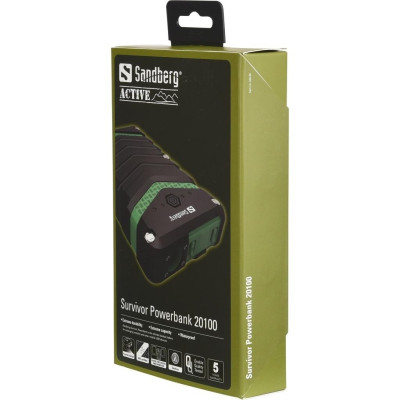Зовнішній акумулятор (павербанк) Sandberg Survivor Powerbank 20100 (420-36)