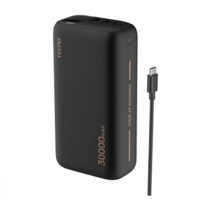 Зовнішній акумулятор (павербанк) Tecno Power Bank 30000mАh 22.5W Black (TPB-P302)