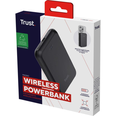 Зовнішній акумулятор (павербанк) Trust 5000mAh Magnetic Black (24877)