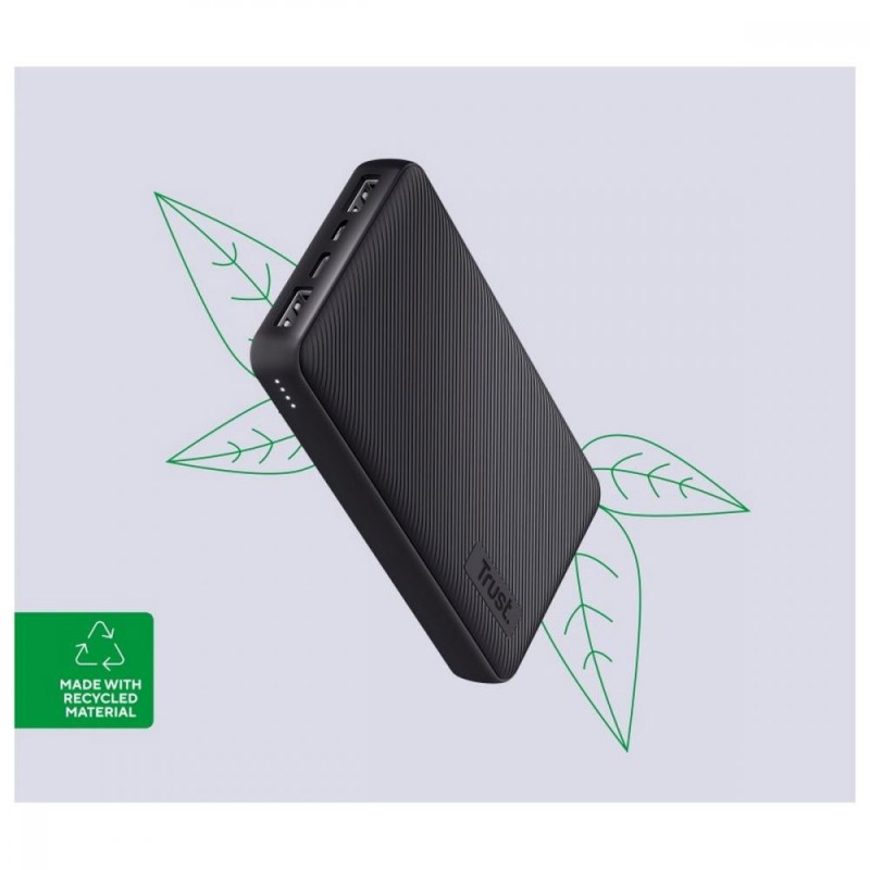 Зовнішній акумулятор (павербанк) Trust Primo 15000 mAh ECO Black (24677) (24677_TRUST)