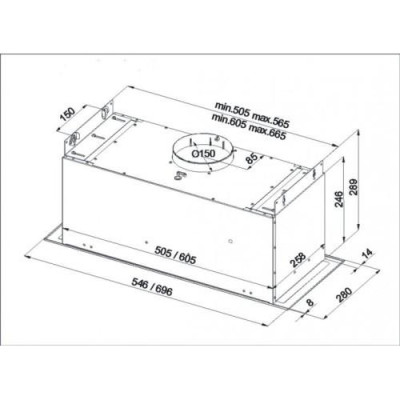 Вбудована витяжка Best Chef Smart box 1000 white 55 ( OSKI55J4KR.S3.BI.KSW_BST)