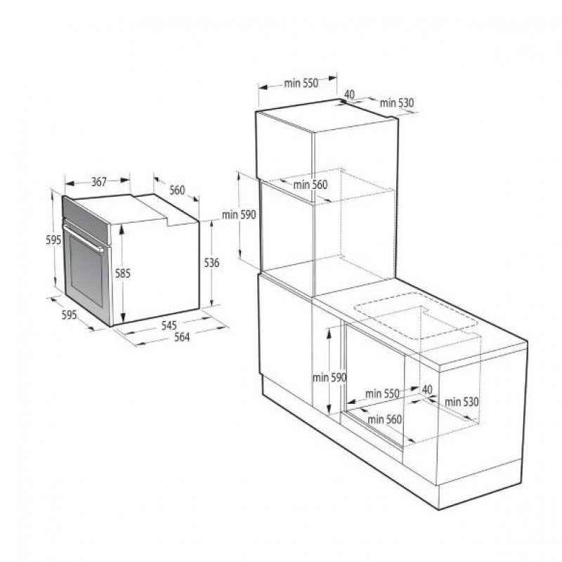 Духовка електрична Hisense BSA65226AB