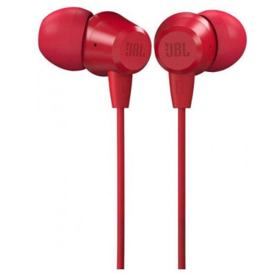 Навушники із мікрофоном JBL C100SI Red