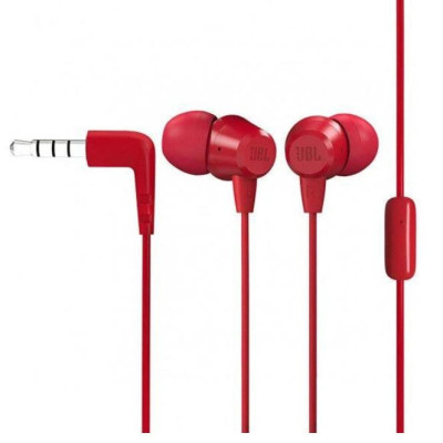 Навушники із мікрофоном JBL C100SI Red