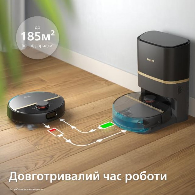 Робот-пилосос з вологим прибиранням Philips HomeRun 7000 Series Aqua XU7100/01