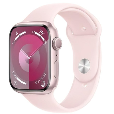 Смарт-годинник Apple Watch Series 9 GPS 45mm Pink Aluminum Case w. Light Pink Sport Band - M/L (MR9H3)