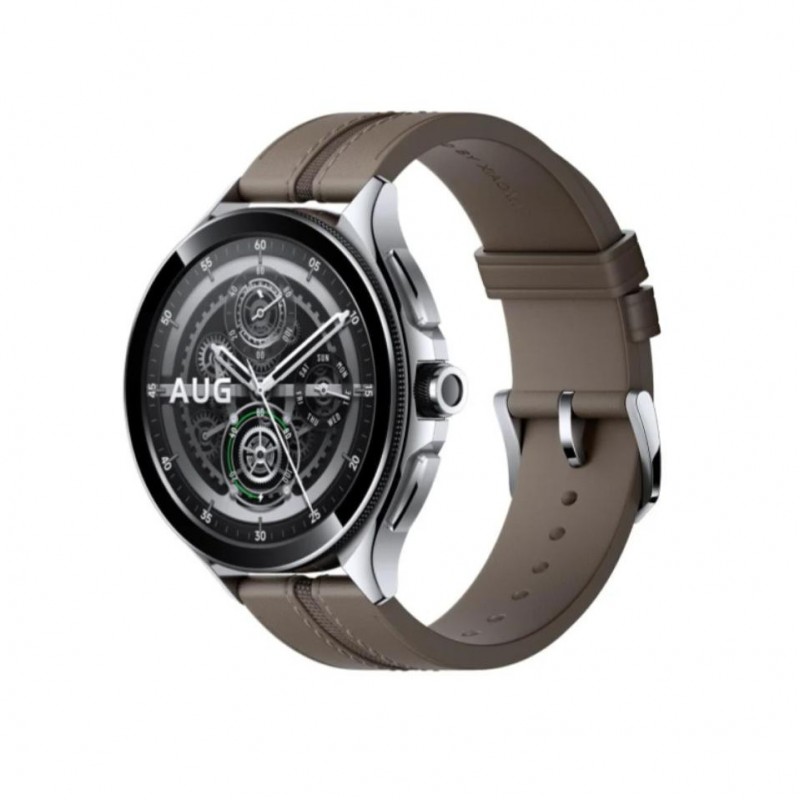 Смарт-годинник Xiaomi Watch 2 Pro Bluetooth Silver Case with Brown Leather Strap (BHR7216GL)