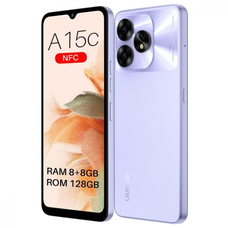 Смартфон UMIDIGI A15C 8/128GB Lavender Purple (6973553523163)