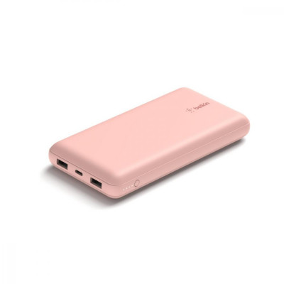 Зовнішній акумулятор (павербанк) Belkin 20000mAh 15W Dual USB-A, USB-C Rose Gold (BPB012BTRG)