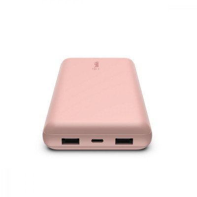 Зовнішній акумулятор (павербанк) Belkin 20000mAh 15W Dual USB-A, USB-C Rose Gold (BPB012BTRG)