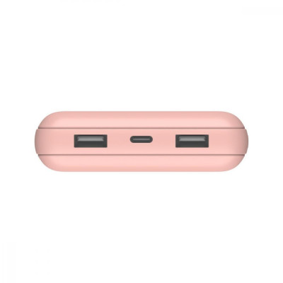 Зовнішній акумулятор (павербанк) Belkin 20000mAh 15W Dual USB-A, USB-C Rose Gold (BPB012BTRG)