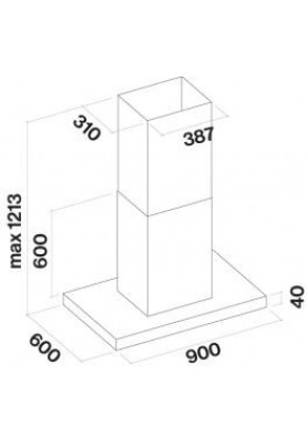 Витяжка Т-подібна Falmec LUMEN Isola 90 (800) (CLUI90.E10P2#NEUI490F)