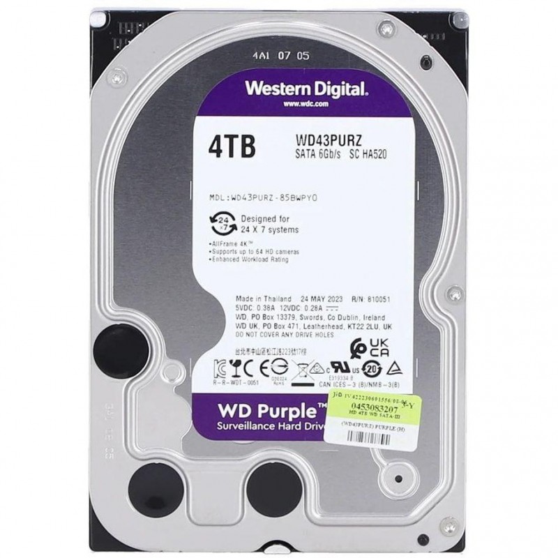 Жорсткий диск WD Purple 4TB (WD43PURZ)