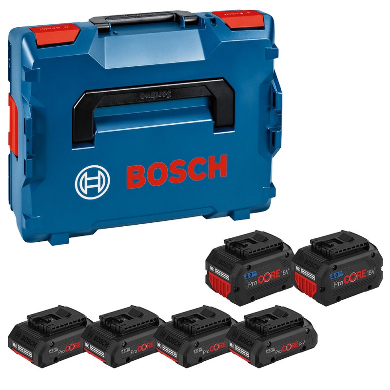 Акумуляторні батареї Bosch 4x PC18V4.0+2x PC18V Professional (1600A02A2T)