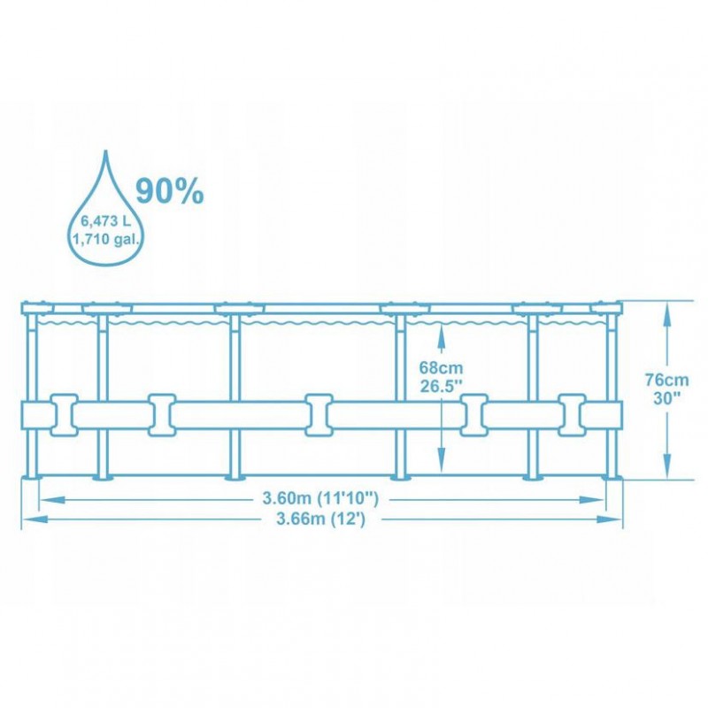 Басейн каркасний Bestway 56706