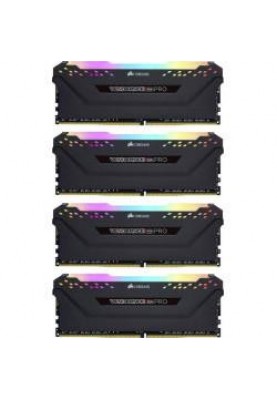 Пам'ять для настільних комп'ютерів Corsair 32GB (4x8GB) DDR4 3600MHz Vengeance RGB Pro Black (CMW32GX4M4D3600C16)