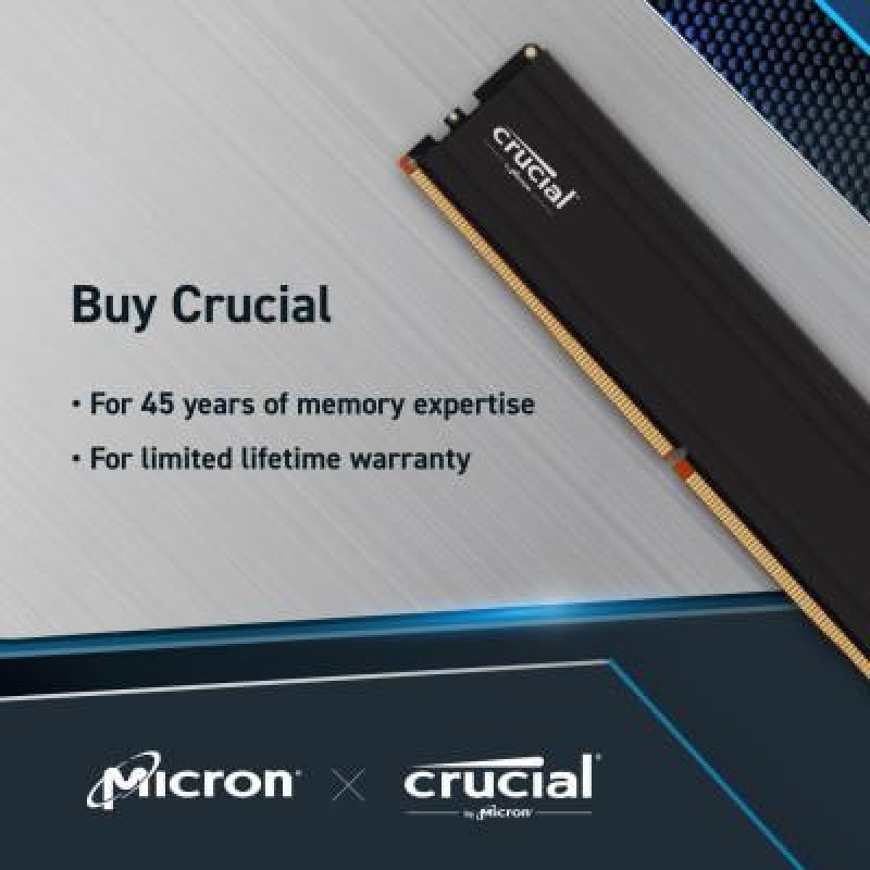 Пам'ять для настільних комп'ютерів Crucial 32 GB (2x16GB) DDR5 5600 MHz Pro (CP2K16G56C46U5)