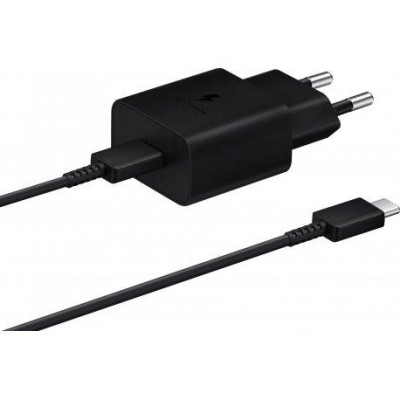 Зарядний пристрій Samsung 15W PD Power Adapter (з Type-C cable) Black (EP-T1510XBE)