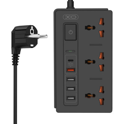 Фільтр мережі XO WL06 PD+QC+3U 30W Black