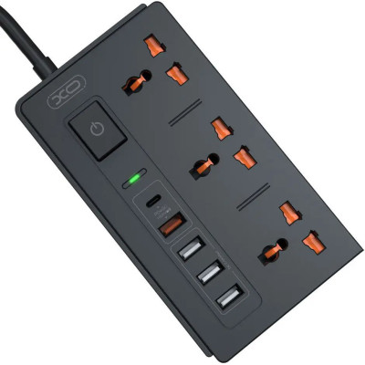 Фільтр мережі XO WL06 PD+QC+3U 30W Black
