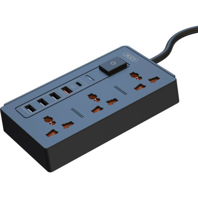 Фільтр мережі XO WL06 PD+QC+3U 30W Black