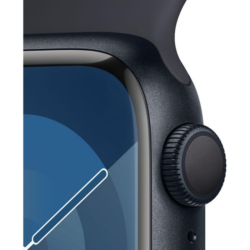 Смарт-годинник Apple Watch Series 9 GPS 41mm Midnight Aluminum Case w. Midnight Sport Band - M/L (MR8X3)