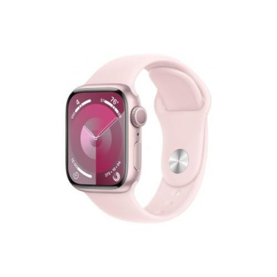 Смарт-годинник Apple Watch Series 9 GPS 41mm Pink Aluminum Case w. Light Pink Sport Band - M/L (MR943)
