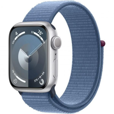 Смарт-годинник Apple Watch Series 9 GPS 41mm Silver Aluminum Case with Winter Blue Sport Loop (MR923)