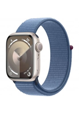 Смарт-годинник Apple Watch Series 9 GPS 41mm Starlight Aluminum Case w. Winter Blue Sport Loop (MR9K3)
