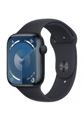 Смарт-годинник Apple Watch Series 9 GPS 45mm Midnight Aluminum Case w. Midnight S. Band - M/L (MR9A3)