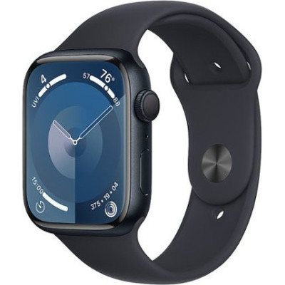 Смарт-годинник Apple Watch Series 9 GPS 45mm Midnight Aluminum Case w. Midnight S. Band - M/L (MR9A3)