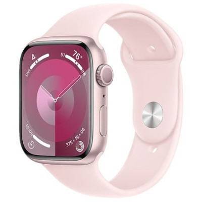 Смарт-годинник Apple Watch Series 9 GPS 45mm Pink Aluminum Case w. Light Pink S. Band - S/M (MR9G3)