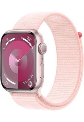 Смарт-годинник Apple Watch Series 9 GPS 45mm Pink Aluminum Case w. Light Pink S. Loop (MR9J3)