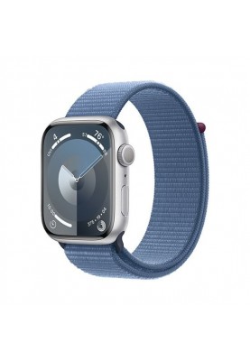 Смарт-годинник Apple Watch Series 9 GPS 45mm Silver Aluminum Case w. Winter Blue S. Loop (MR9F3)