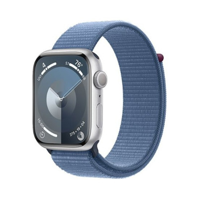 Смарт-годинник Apple Watch Series 9 GPS 45mm Silver Aluminum Case w. Winter Blue S. Loop (MR9F3)