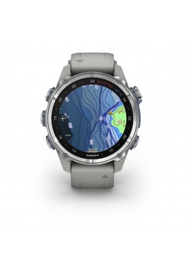 Смарт-годинник Garmin Descent Mk3 43 mm Stainless Steel with Fog Gray Silicone Band (010-02753-04/03