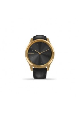 Смарт-годинник Garmin vivomove Luxe Pure Gold-Black Leather (010-02241-22)