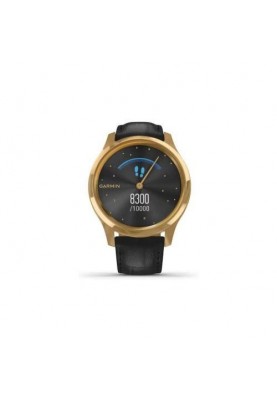 Смарт-годинник Garmin vivomove Luxe Pure Gold-Black Leather (010-02241-22)