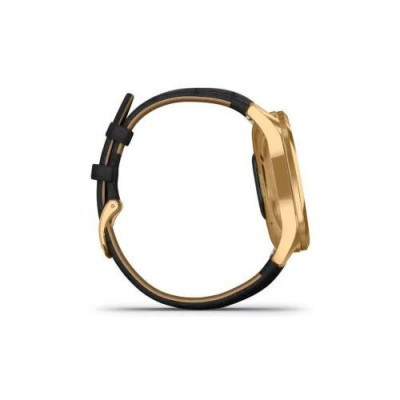 Смарт-годинник Garmin vivomove Luxe Pure Gold-Black Leather (010-02241-22)