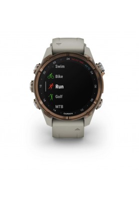 Спортивний годинник Garmin Descen Mk3i – 43 mm Bronze PVD Titanium with French Gray Silicone Band (010-02753-13/14)