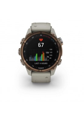 Спортивний годинник Garmin Descen Mk3i – 43 mm Bronze PVD Titanium with French Gray Silicone Band (010-02753-13/14)