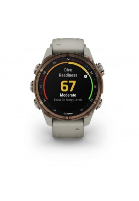 Спортивний годинник Garmin Descen Mk3i – 43 mm Bronze PVD Titanium with French Gray Silicone Band (010-02753-13/14)