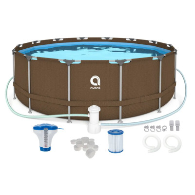 Басейн каркасний Avenli 427х84см 15в1 (коричневий)