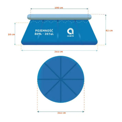 Басейн надувний Avenli 244х63 см 14в1