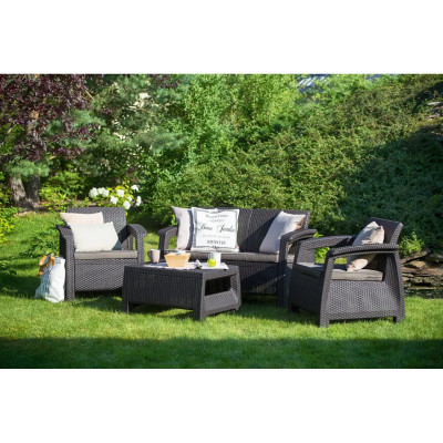 Комплект садових меблів Keter CORFU SET (Графіт)
