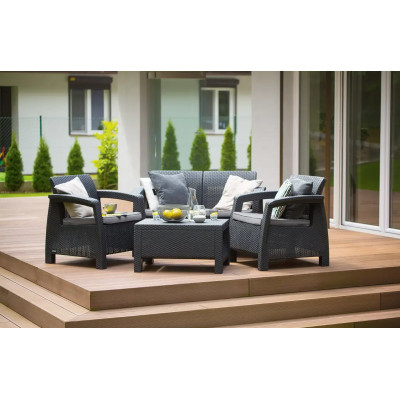 Комплект садових меблів Keter CORFU SET (Графіт)