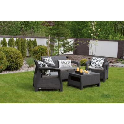 Комплект садових меблів Keter CORFU SET (Графіт)