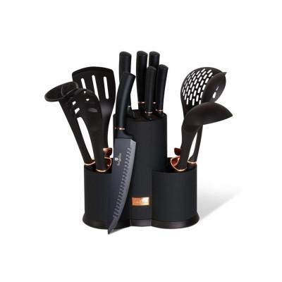 Набір кухонного приладдя та ножів Berlinger Haus Black Rose Collection (BH-6254)